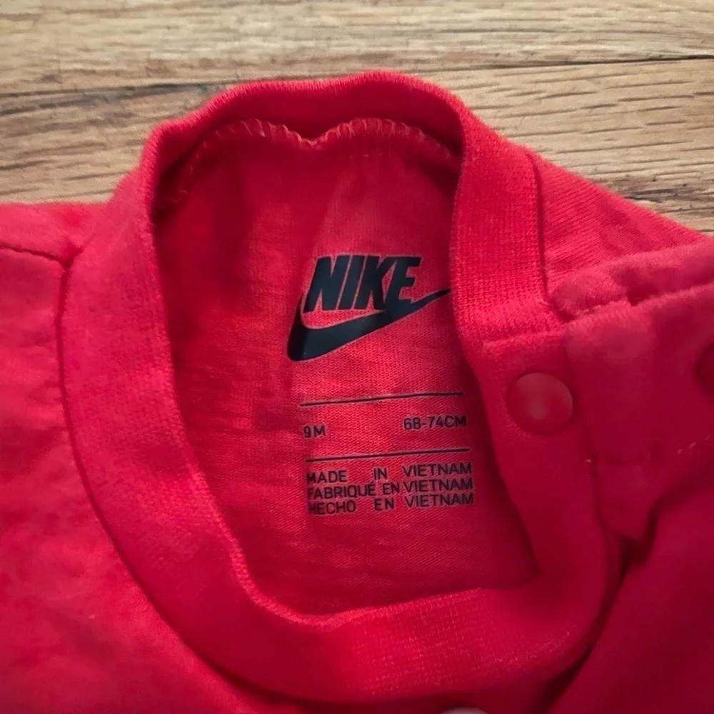 Nike | short sleeve red romper | baby boy 9mo